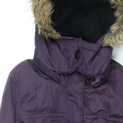 Womens UK Size S Hawke & Co Purple Overcoat