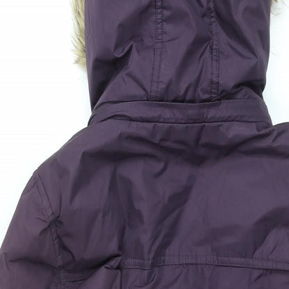 Womens UK Size S Hawke & Co Purple Overcoat
