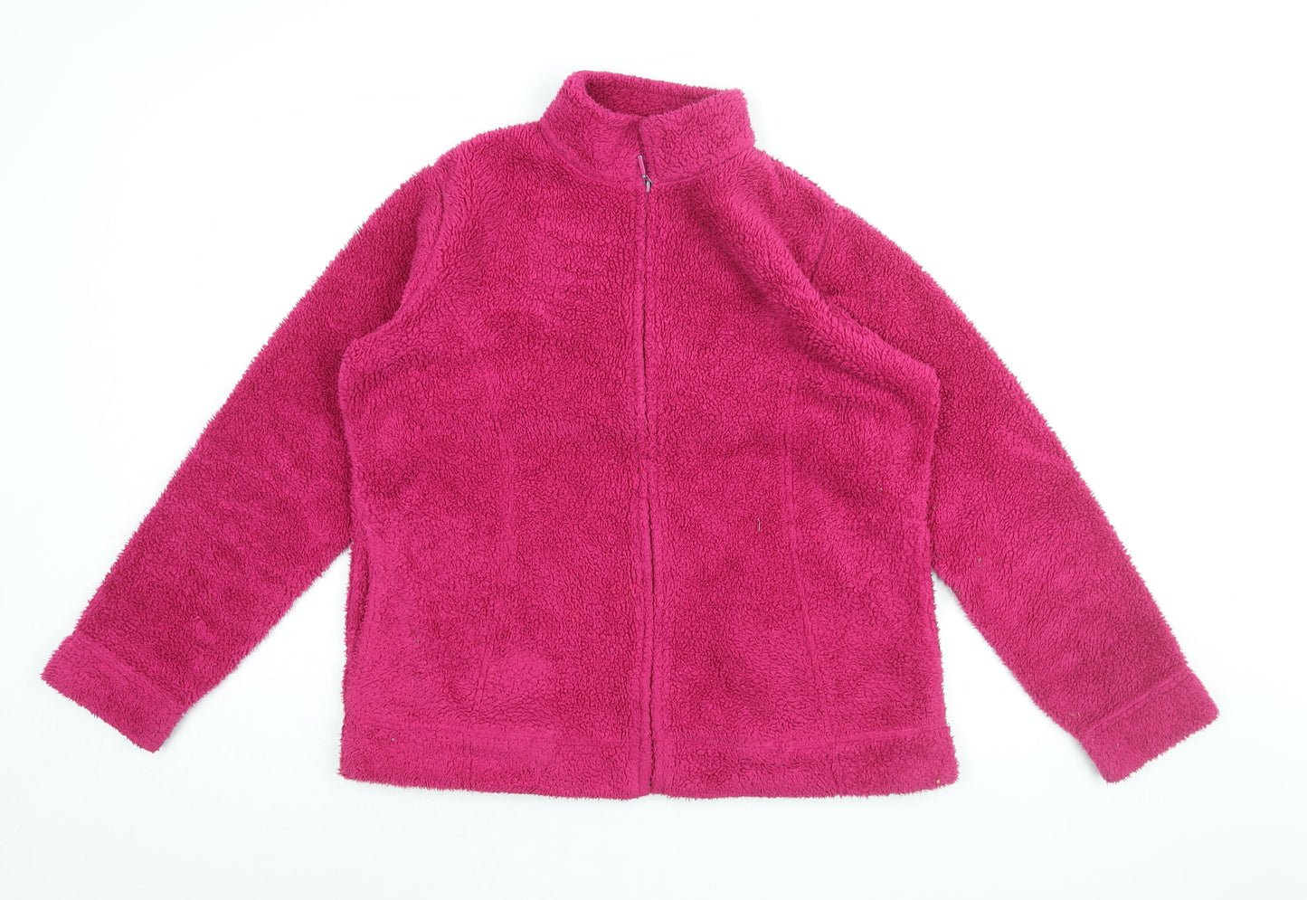 Womens UK Size 14 EWM Pink Full Zip Sweatshirt