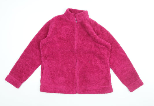 Womens UK Size 14 EWM Pink Full Zip Sweatshirt