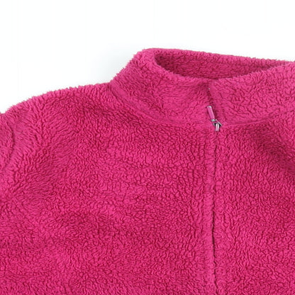 Womens UK Size 14 EWM Pink Full Zip Sweatshirt
