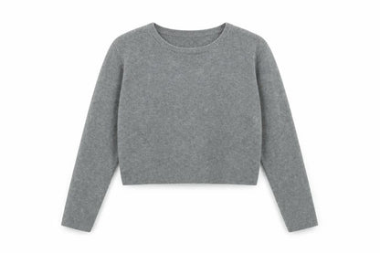 Womens UK Size M Pull&Bear Grey Cropped T-Shirt