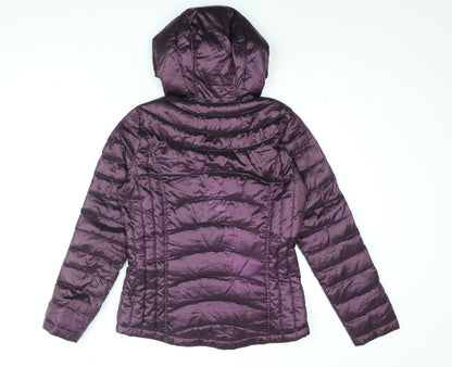Andrew Marc Womens Purple Puffer Jacket Coat Size S Zip