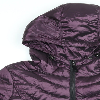 Andrew Marc Womens Purple Puffer Jacket Coat Size S Zip