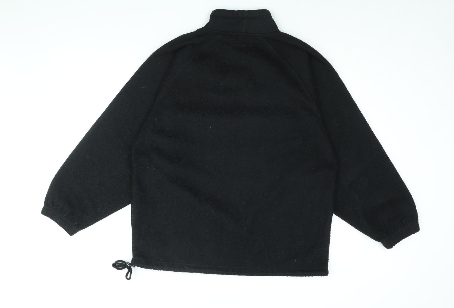 Reebok Womens Black Polyester Pullover Sweatshirt Size 10 Zip - Reebok Classic Apparel