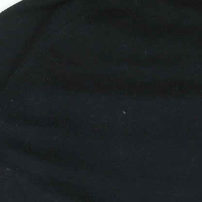 Reebok Womens Black Polyester Pullover Sweatshirt Size 10 Zip - Reebok Classic Apparel