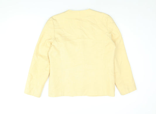 First Avenue Womens Yellow Jacket Blazer Size 12 Button - Vintage