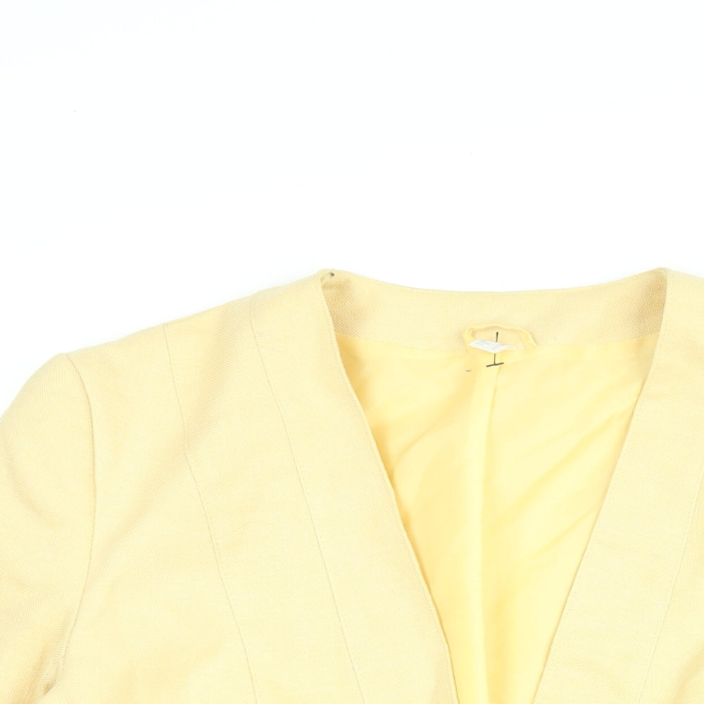 First Avenue Womens Yellow Jacket Blazer Size 12 Button - Vintage
