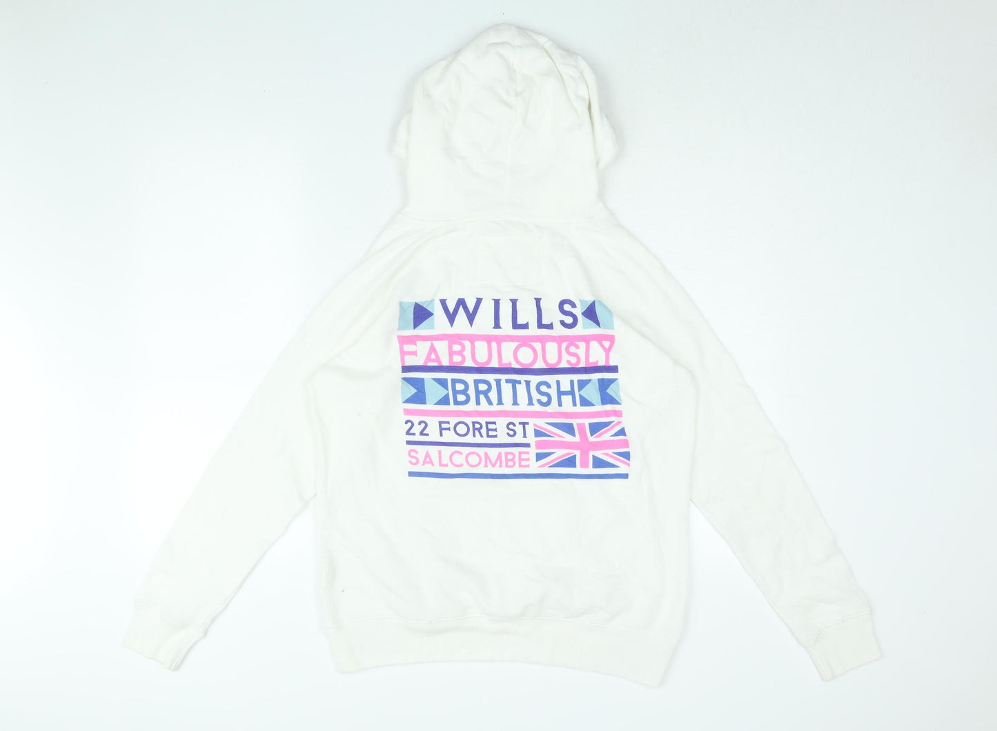 Womens UK Size 12 Jack Wills White Pullover Hoodie
