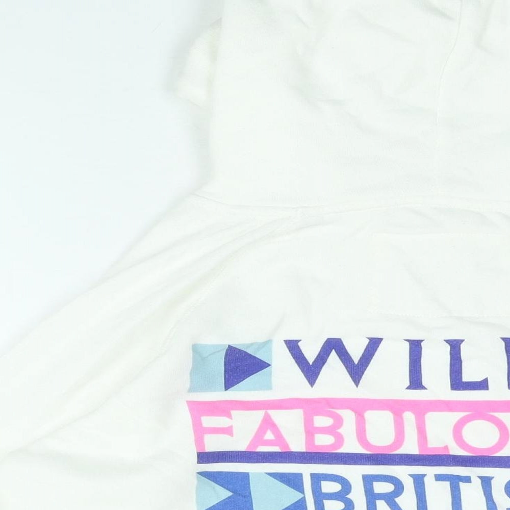 Womens UK Size 12 Jack Wills White Pullover Hoodie