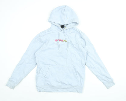 SpongeBob SquarePants Womens Blue Cotton Pullover Hoodie Size S Pullover - Is The Colour Of Happiness