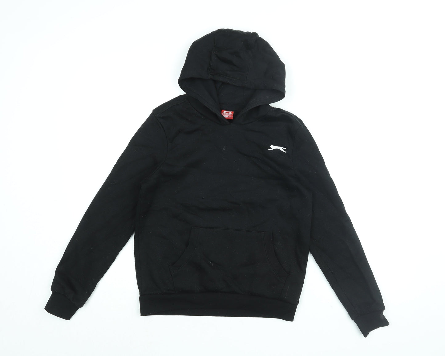 Slazenger Boys Black Cotton Pullover Hoodie Size 11-12 Years Pullover