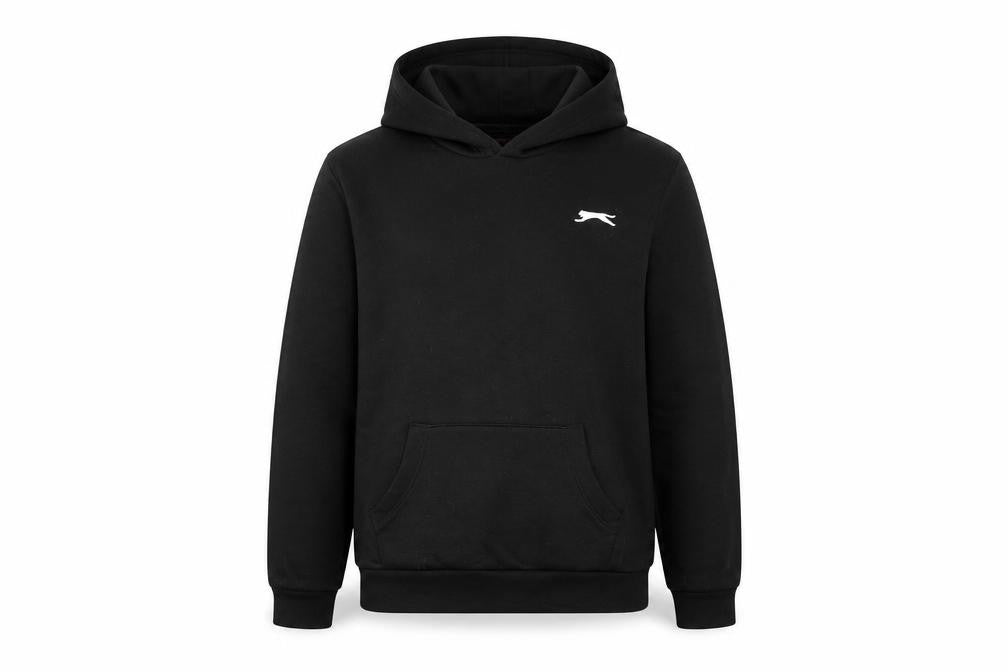 Slazenger Boys Black Cotton Pullover Hoodie Size 11-12 Years Pullover