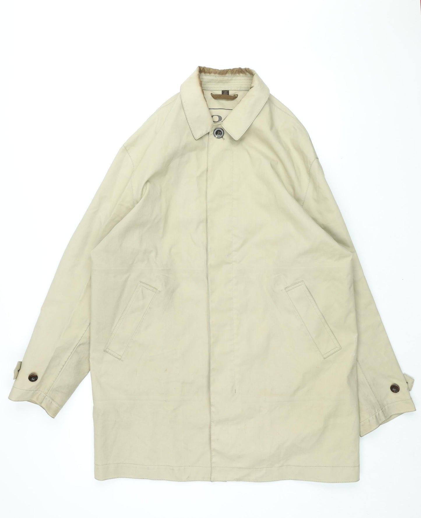 Mens UK Size L Coach Beige Overcoat