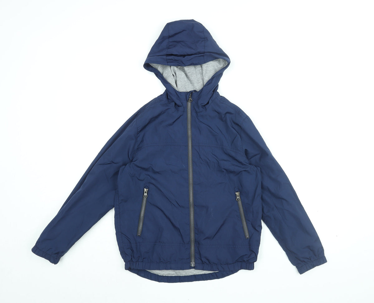 Additional front view of Gap boys’ blue jacket, size M, zip