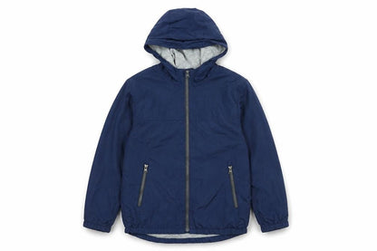 Front view of Gap boys’ blue jacket, size M, zip