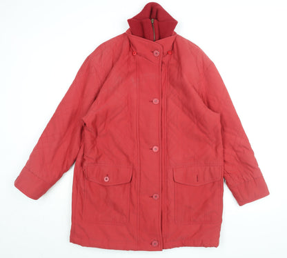 Womens UK Size M Dannimac Red Overcoat