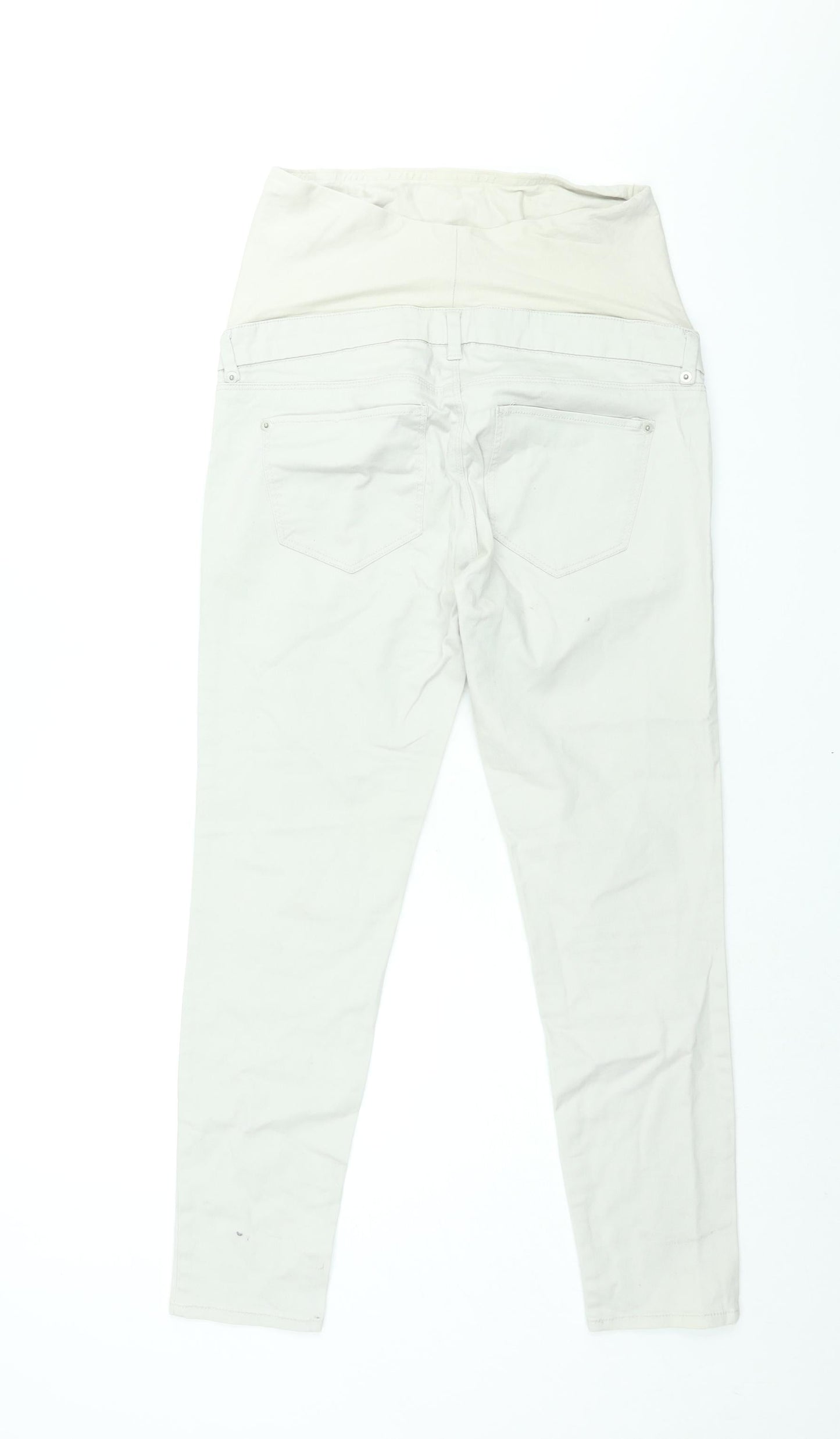 Womens UK Size 10 H&M Regular Fit Skinny Beige Jeans