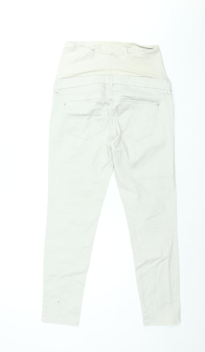 Womens UK Size 10 H&M Regular Fit Skinny Beige Jeans