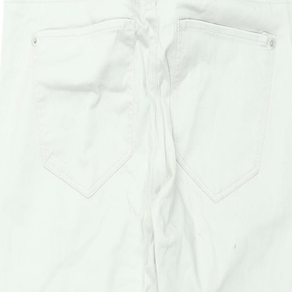 Womens UK Size 10 H&M Regular Fit Skinny Beige Jeans
