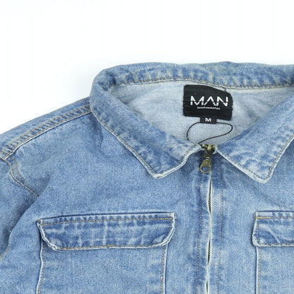 Mens UK Size M Boohoo Blue Jacket