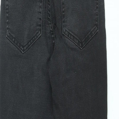 New Look Womens Black Cotton Skinny Jeans Size 6 L28.5 in Regular Zip