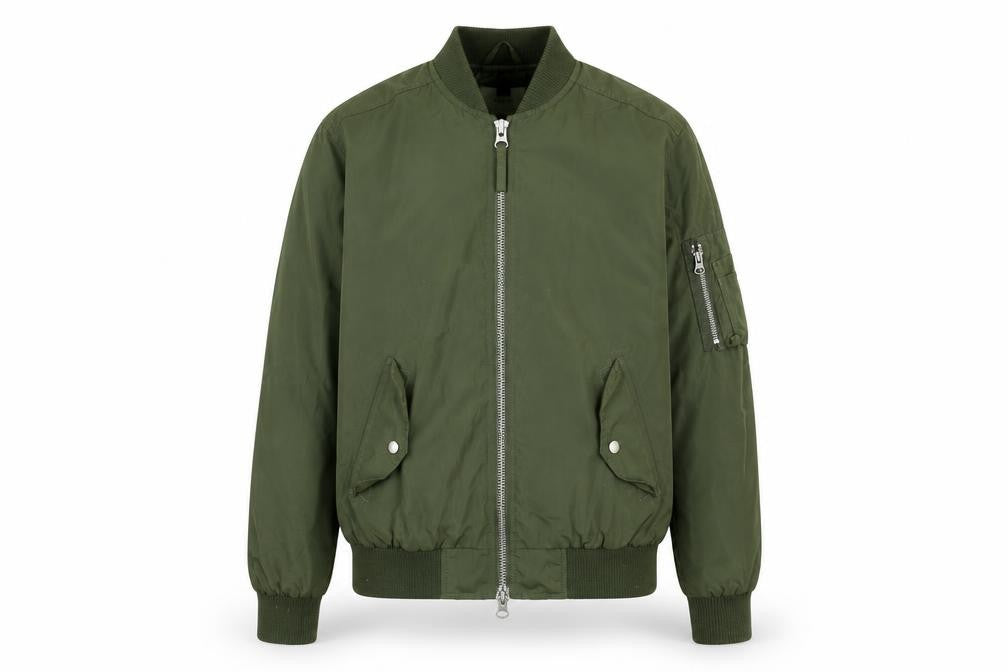 Mens UK Size XS Topman Green Bomber Jacket