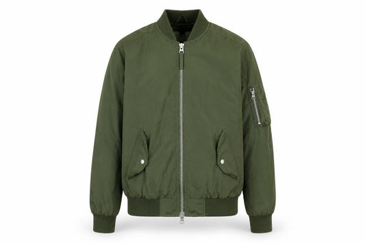 Mens UK Size XS Topman Green Bomber Jacket