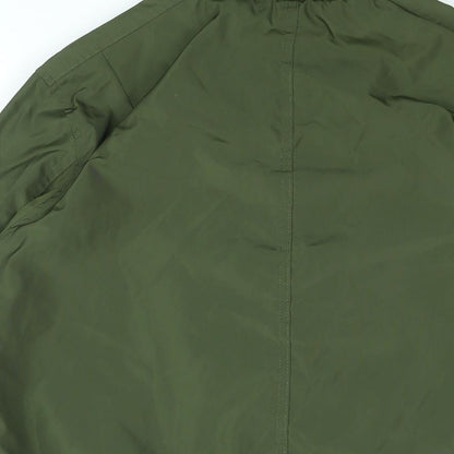 Mens UK Size XS Topman Green Bomber Jacket