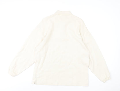 Hathaway Sports Mens Ivory Cotton Polo Size S Collared Button