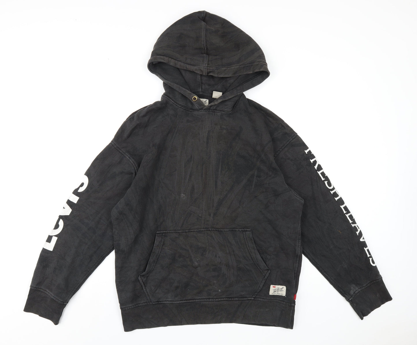 Mens UK Size M Levi's Black Pullover Hoodie