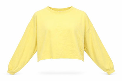 Womens UK Size M Pull&Bear Yellow Pullover Sweatshirt