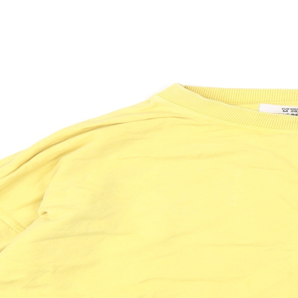Womens UK Size M Pull&Bear Yellow Pullover Sweatshirt