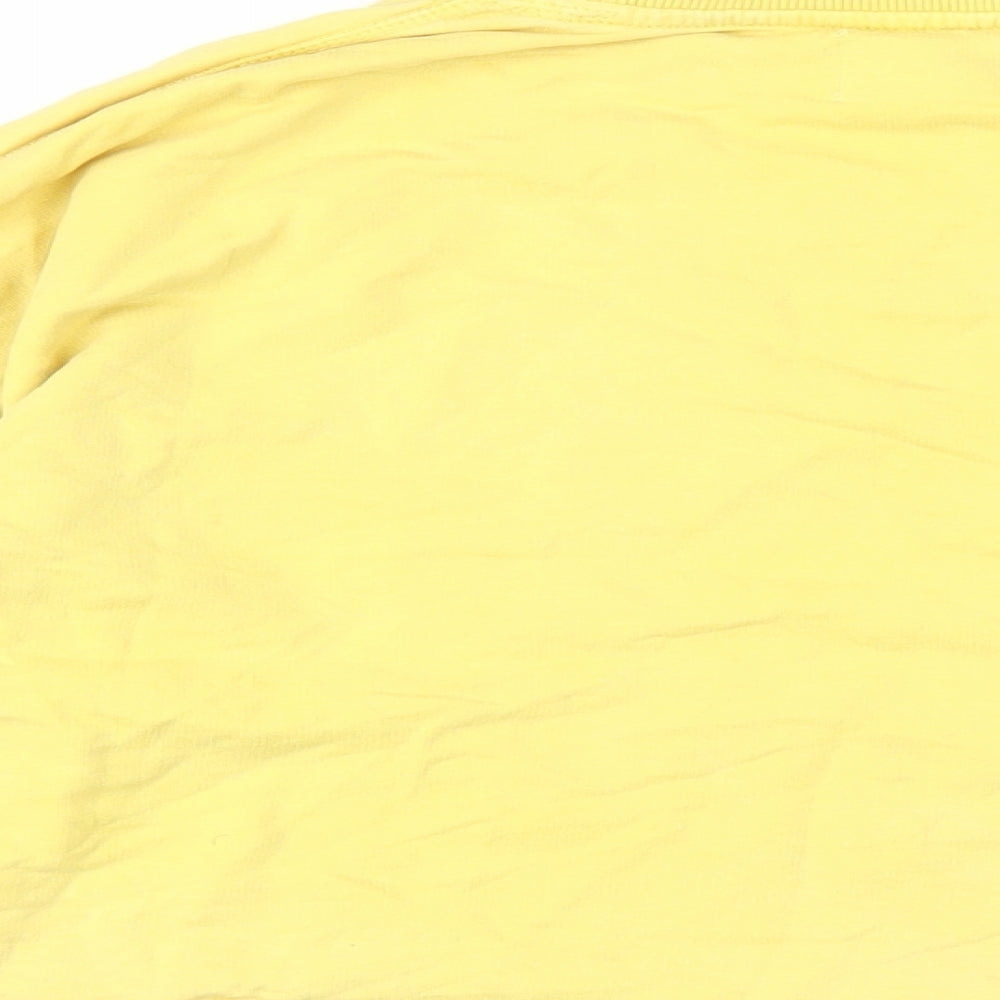 Womens UK Size M Pull&Bear Yellow Pullover Sweatshirt