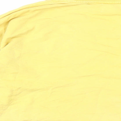 Womens UK Size M Pull&Bear Yellow Pullover Sweatshirt
