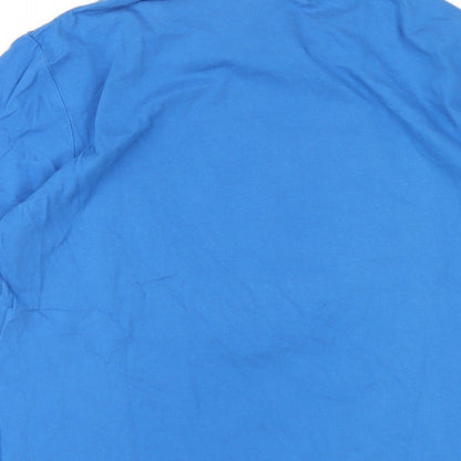Euro 2016 Boys Blue Cotton Basic T-Shirt Size S Round Neck Pullover - Euro 2016 France