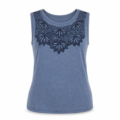 Gap Womens Blue Cotton Basic Tank Size M Round Neck