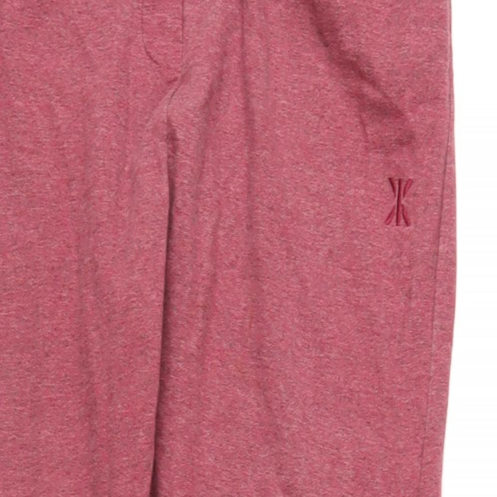 One Piece Womens Red Cotton Jogger Trousers Size M L32 in Regular