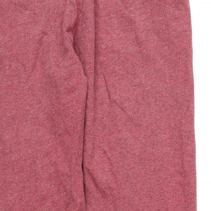 One Piece Womens Red Cotton Jogger Trousers Size M L32 in Regular
