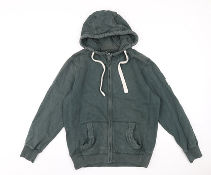 Mens UK Size S Lazy Jacks Green Full Zip Hoodie
