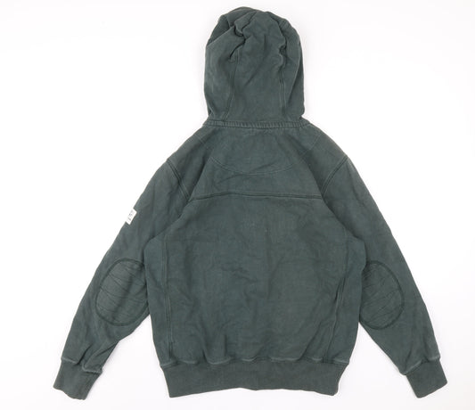 Mens UK Size S Lazy Jacks Green Full Zip Hoodie
