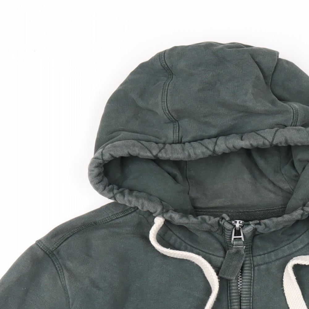Mens UK Size S Lazy Jacks Green Full Zip Hoodie