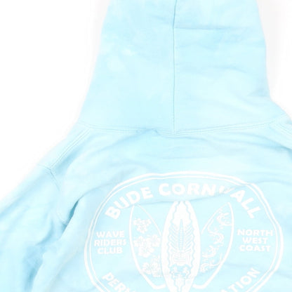 Barrel Rock Boys Blue Cotton Full Zip Hoodie Size M Pullover