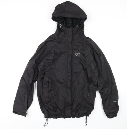 Technicals Womens Black Rain Coat Coat Size 10 Zip