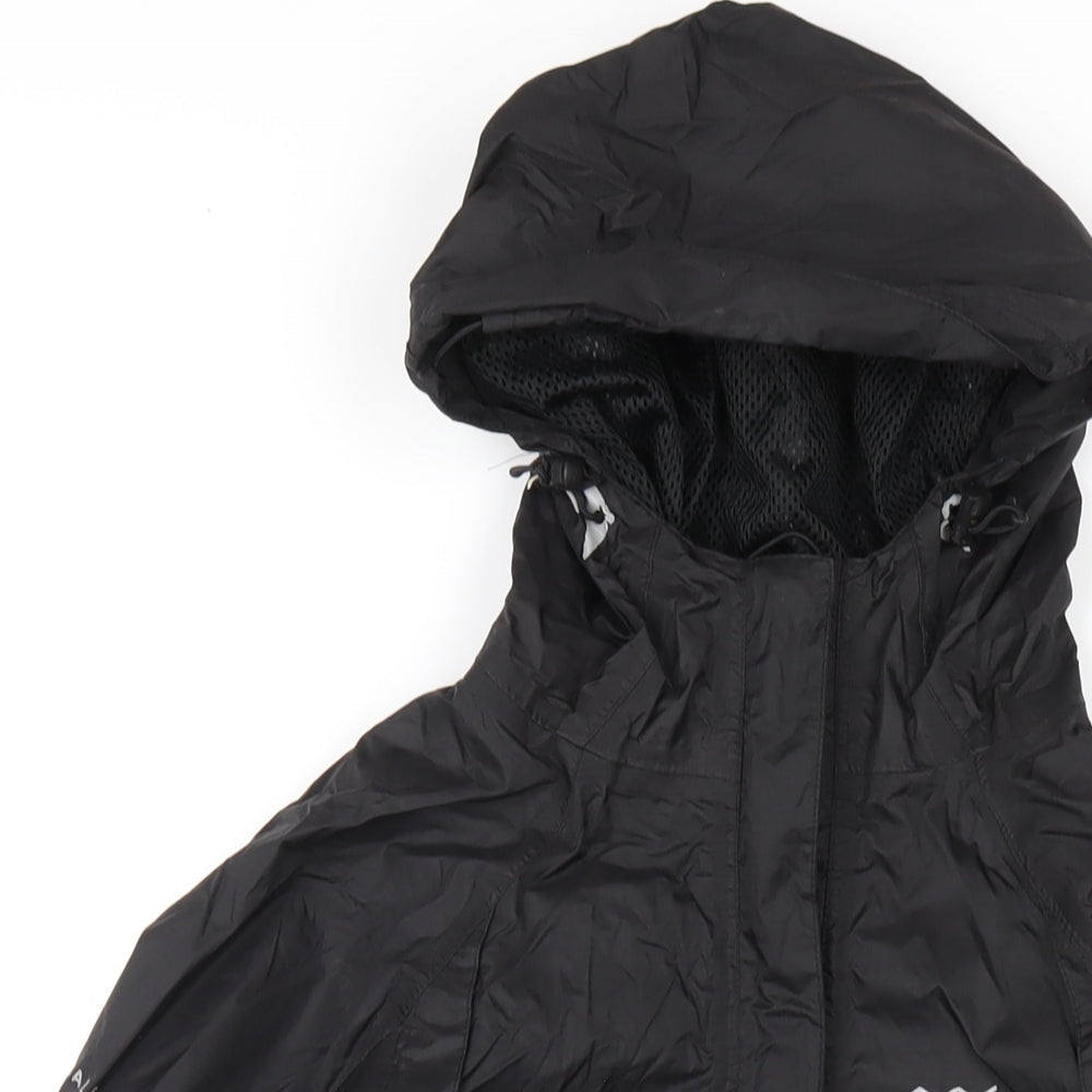 Technicals Womens Black Rain Coat Coat Size 10 Zip