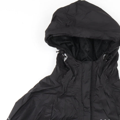 Technicals Womens Black Rain Coat Coat Size 10 Zip