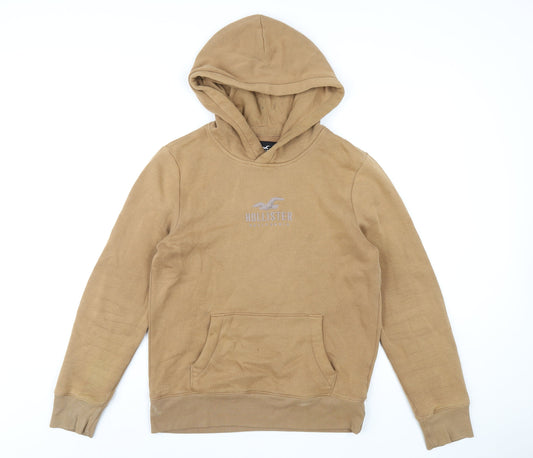 Mens UK Size XS Hollister Brown Pullover Hoodie