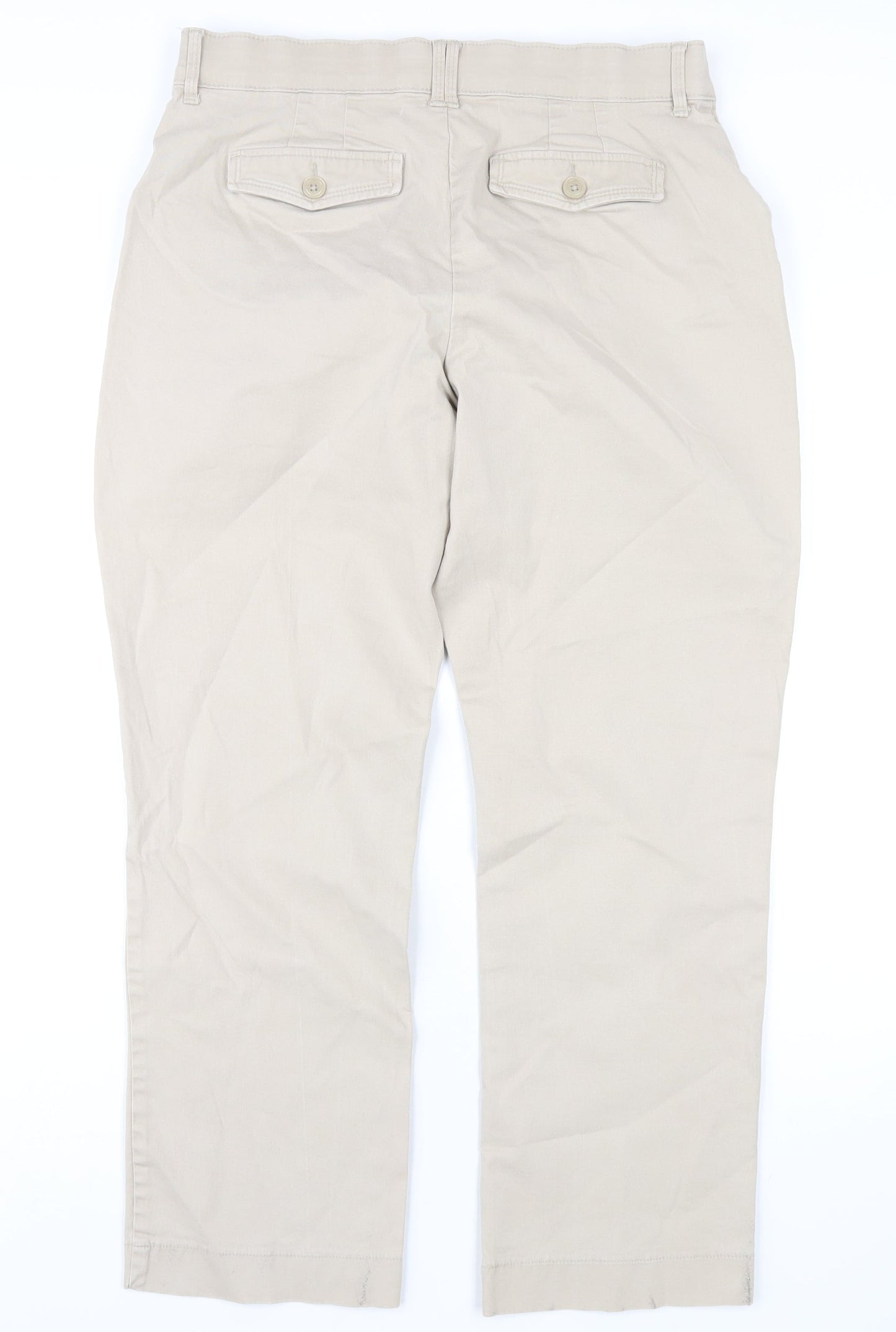 Lee Cooper Mens Beige Cotton Chino Trousers Size 34 in L29 in Regular Zip
