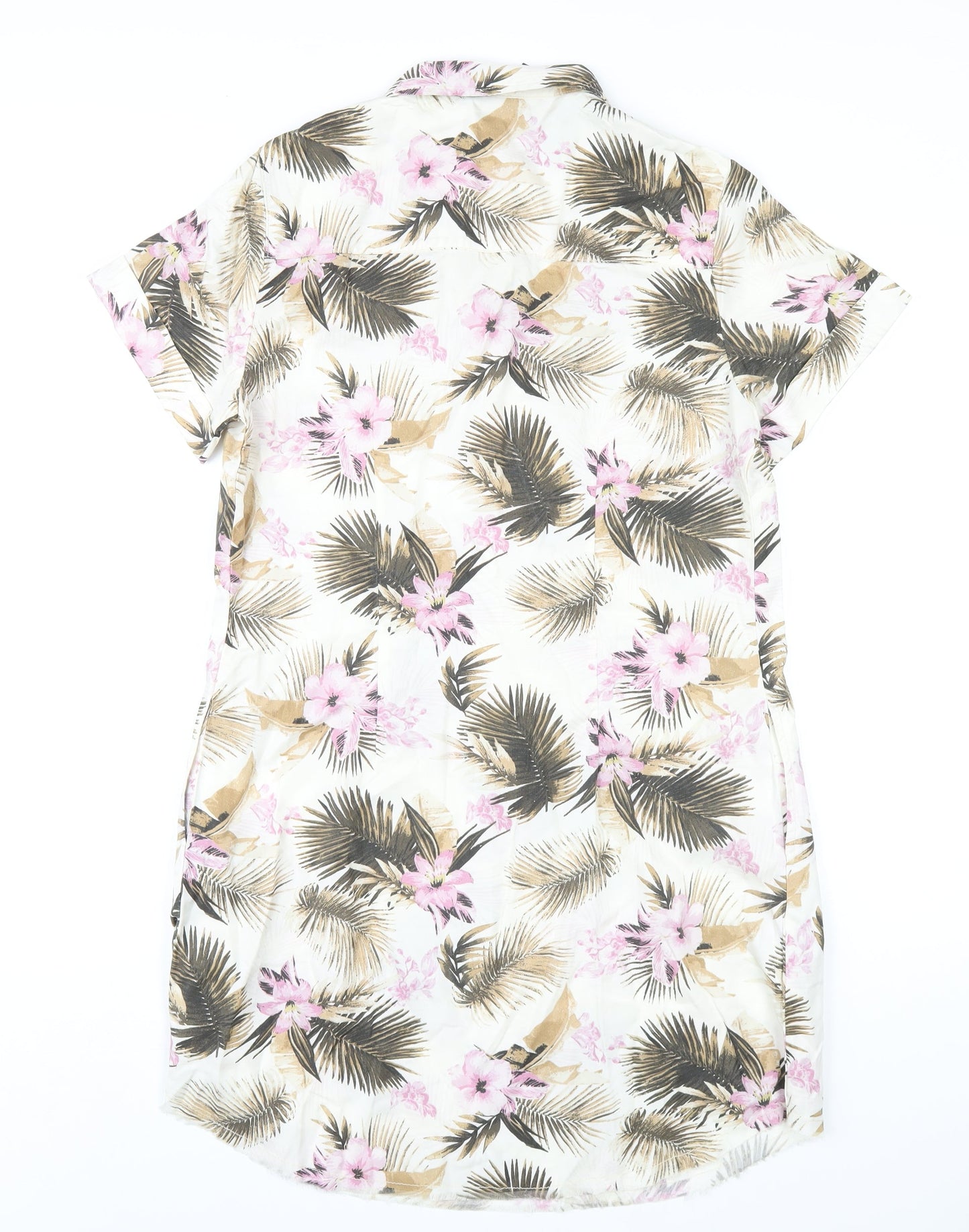 KUT from the Kloth Womens Multicoloured Floral Lyocell Shirt Dress Size M Collared Pullover