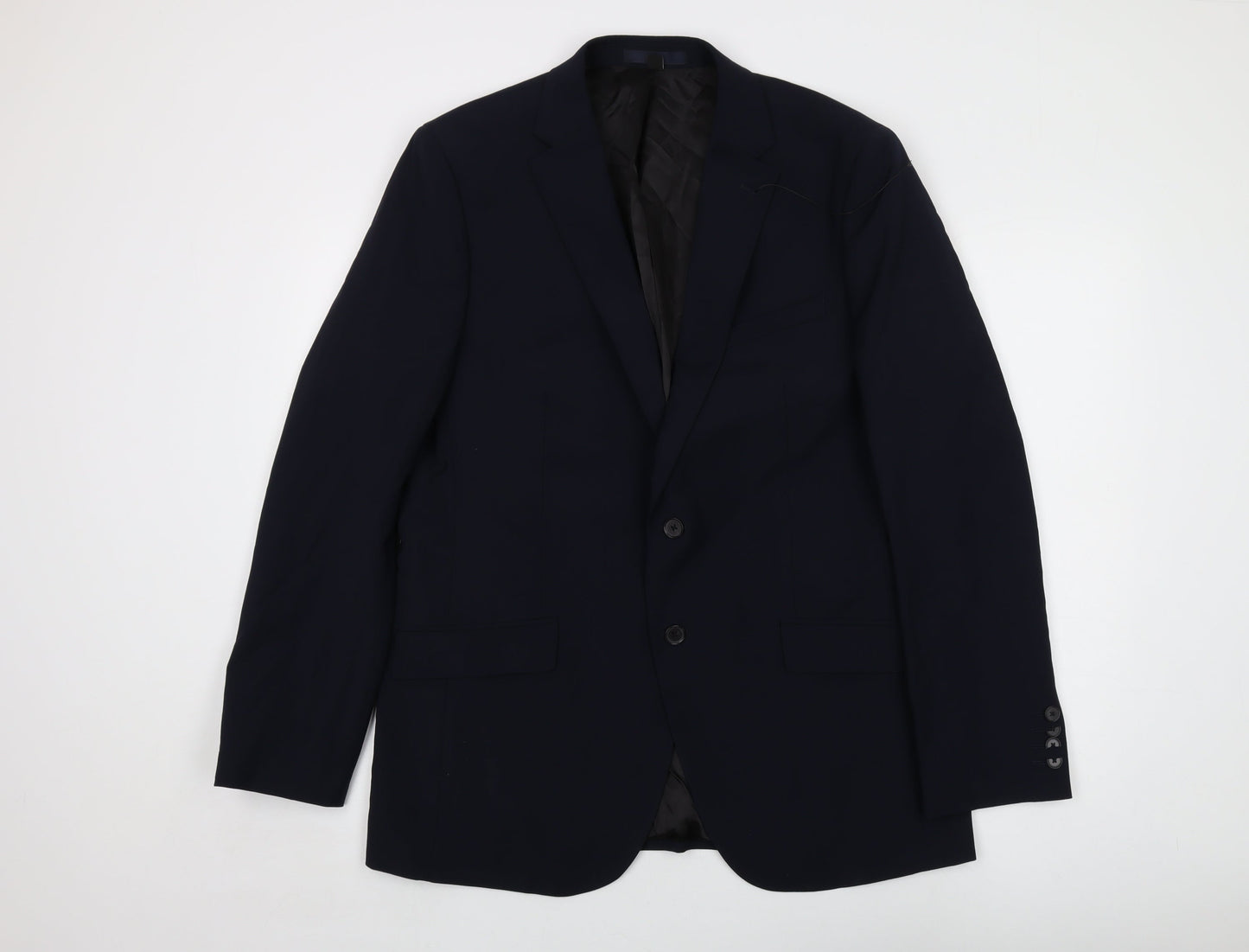 Autograph Mens Blue Wool Jacket Suit Jacket Size 42 Regular